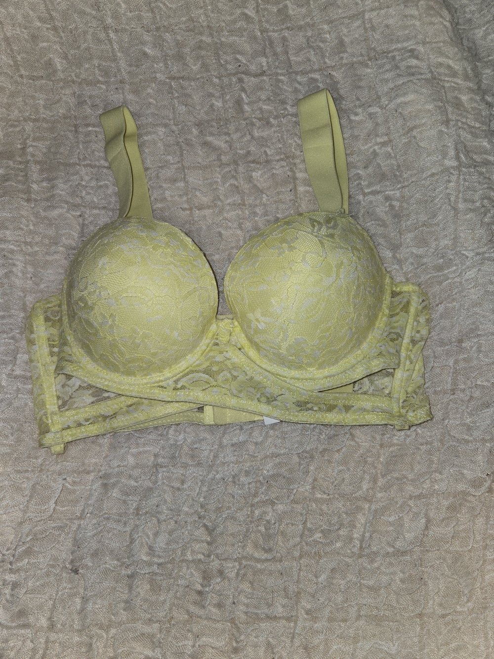 Yellow Lace Balconette Bra - Women Intimates & Sleepwear